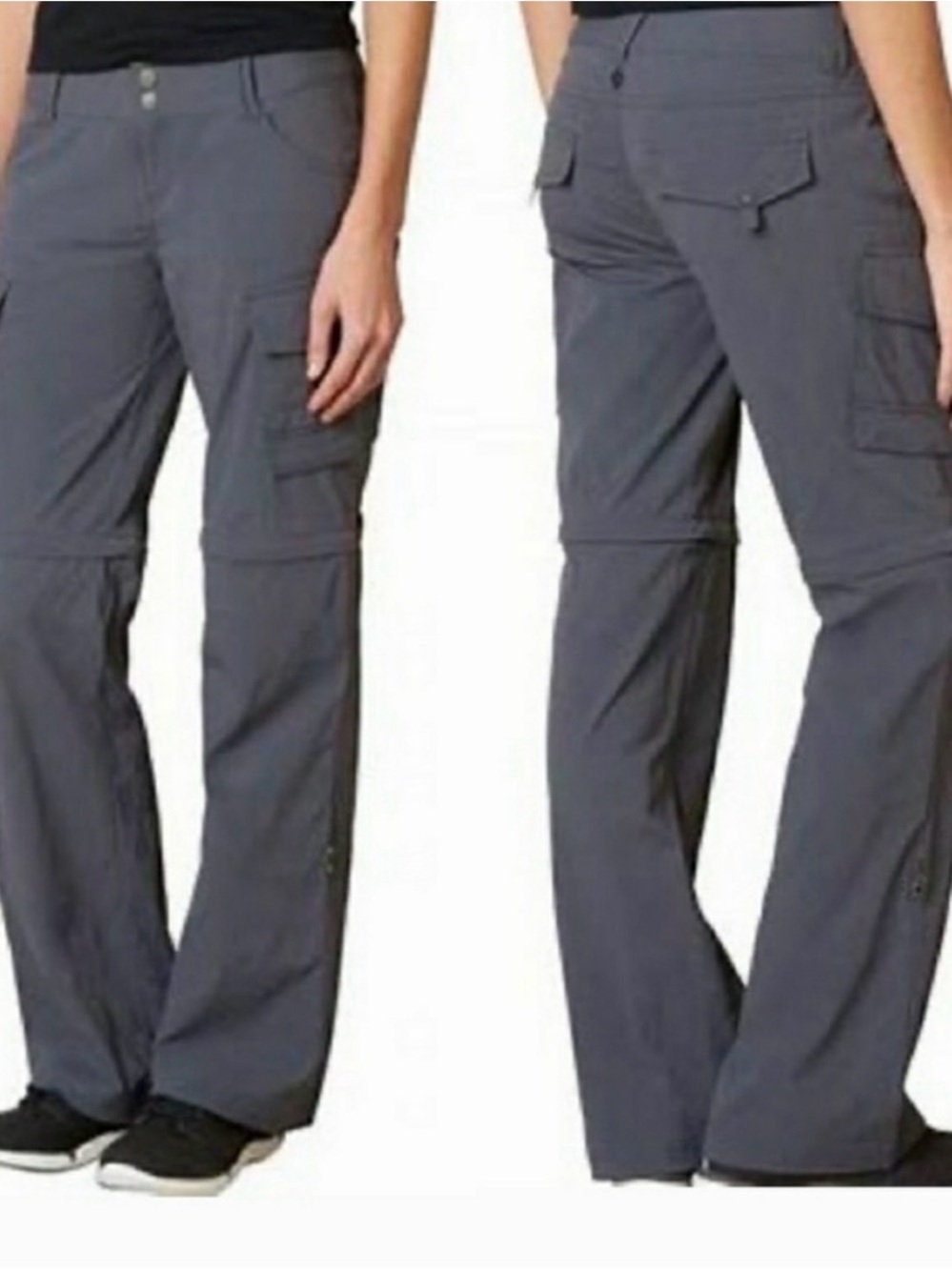 Prana Convertible Hiking Pants/Shorts-Dark Gray